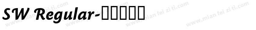 SW Regular字体转换